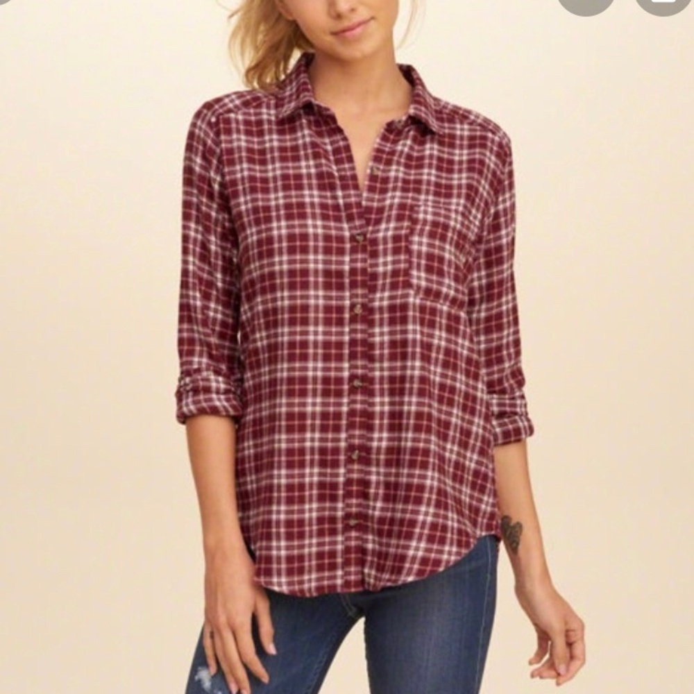 Hollister Plaid Button Down